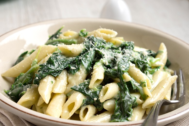 Penne con Spinaci
