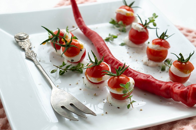 Gefüllte Tomaten mit Frischkäsecreme