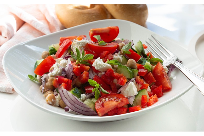 Kichererbsensalat mit Feta