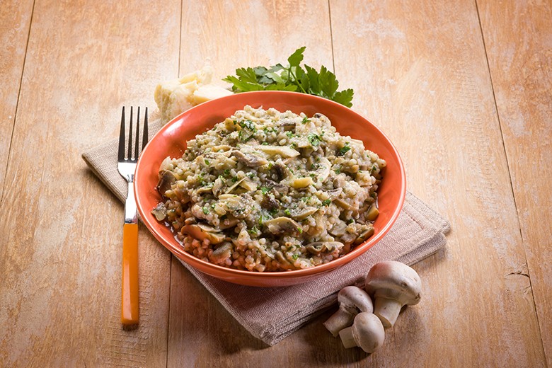 Graupenrisotto mit Pilzen