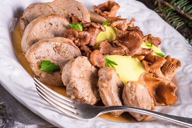 Schweinemedaillons mit Pfifferlingen