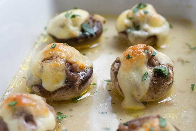 Gratinierte Champignons