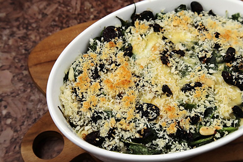 Italienisches Spinatgratin