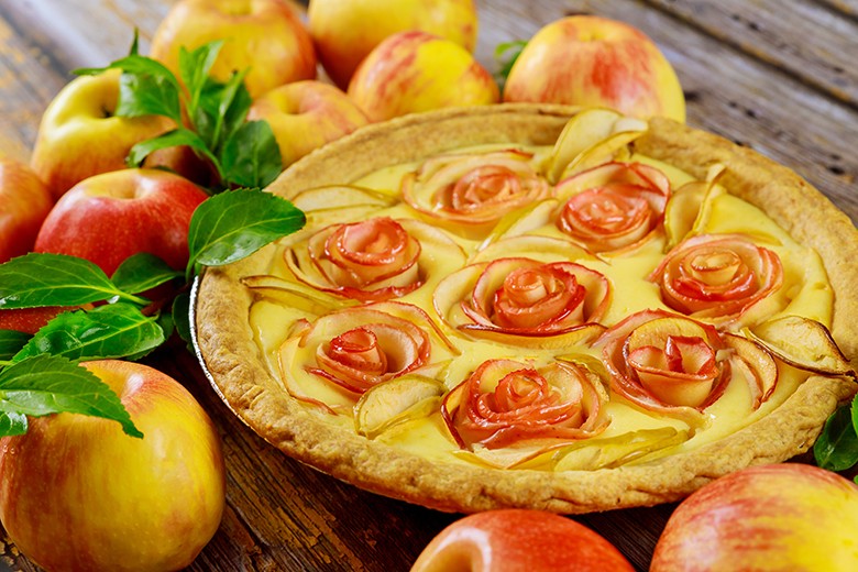 Apfelrosen-Kuchen