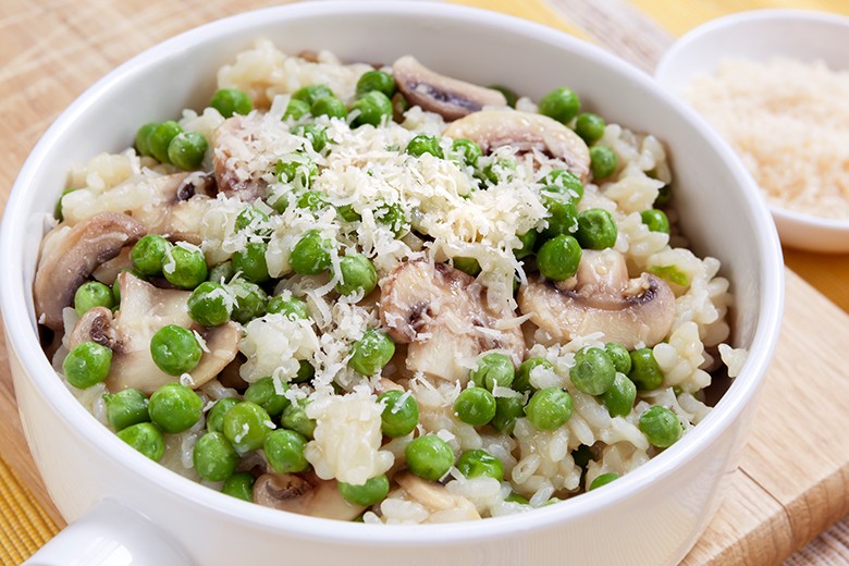 Champignon Pfanne mit Reis