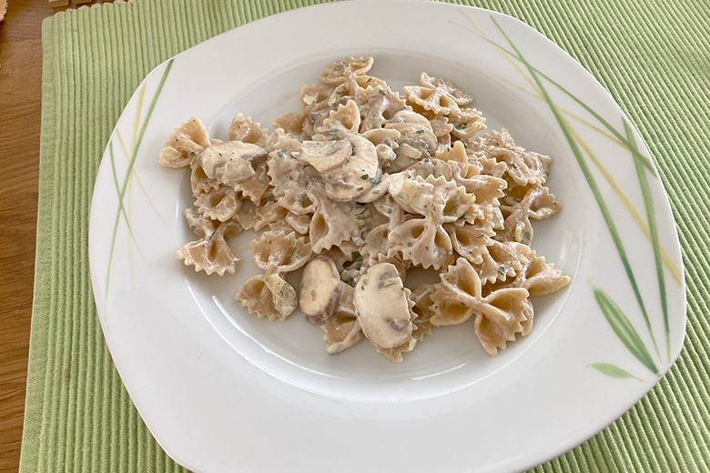 Cremige Champignonpfanne mit Sahne