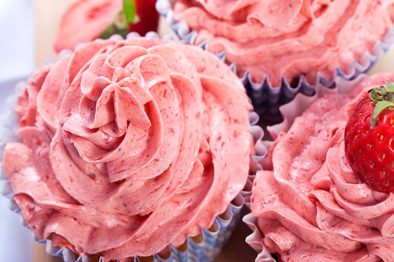 Erdbeer-Vanille-Buttercreme
