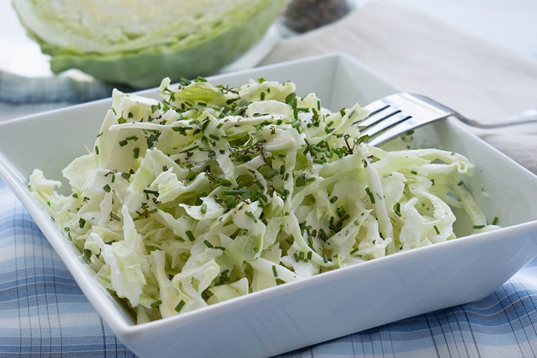 Weißkrautsalat mit Sahne