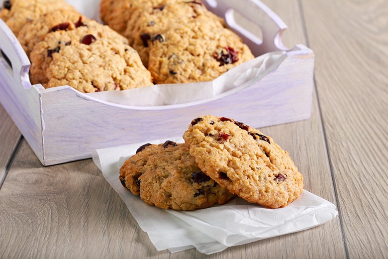 Haferflocken-Cranberry-Cookies