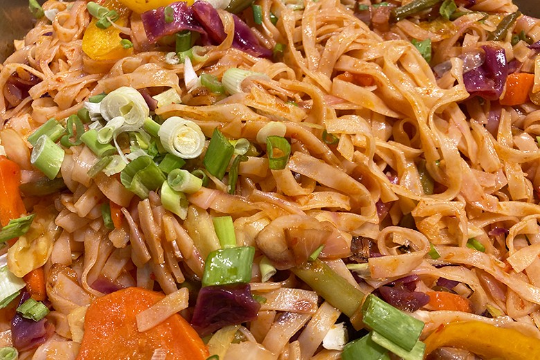 Vegetarische Pad Thai Nudeln