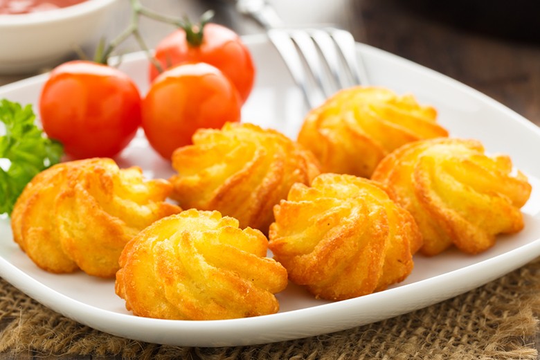 Vegane Herzoginkartoffeln
