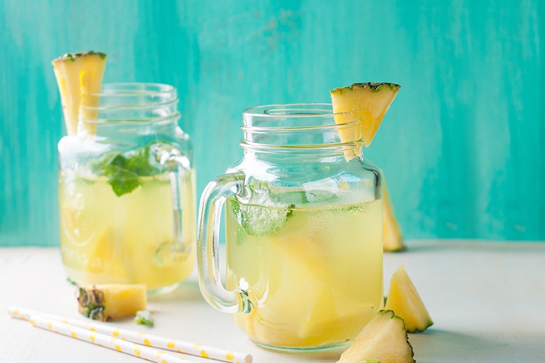 Ananas-Minze-Mocktail