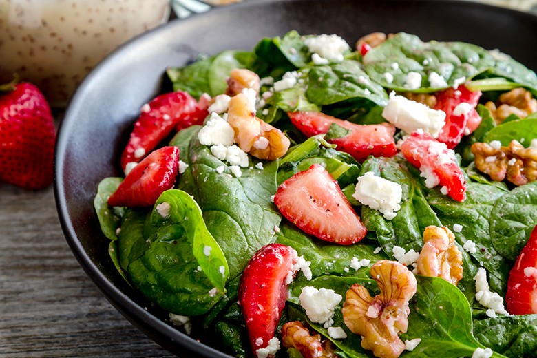 Erdbeer-Spinat-Salat