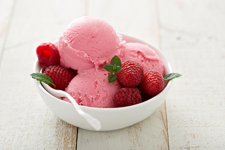 Vanille-Himbeer-Eis