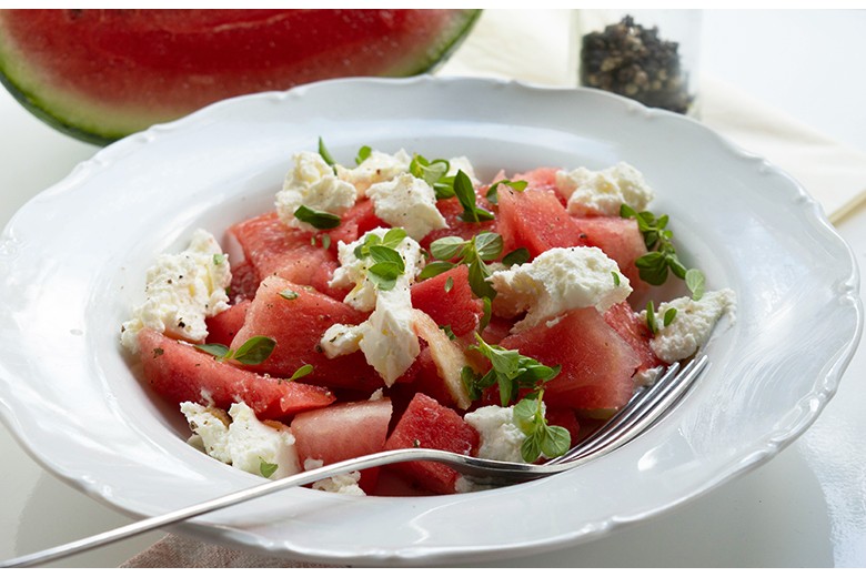 Feta-Wassermelonen-Salat