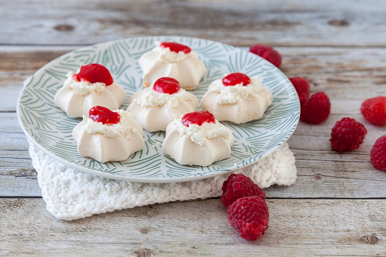 Himbeer-Baiser-Häppchen