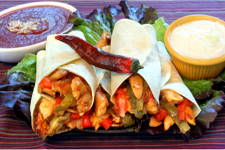 Tortillas mit Hähnchenbrust
