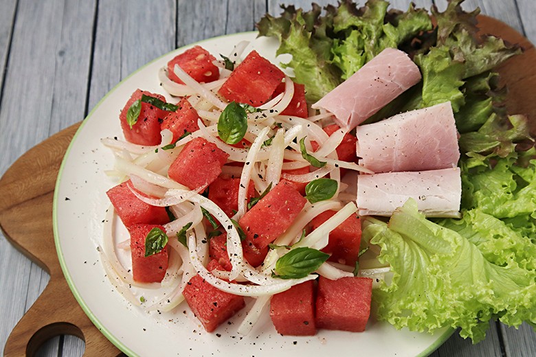 Melonensalat mit Fenchel