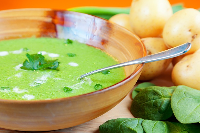 Spinat-Kartoffel Suppe