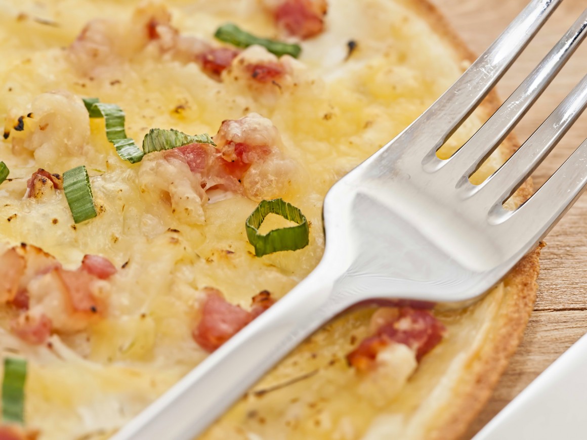 Flammkuchen mit Fertigteig