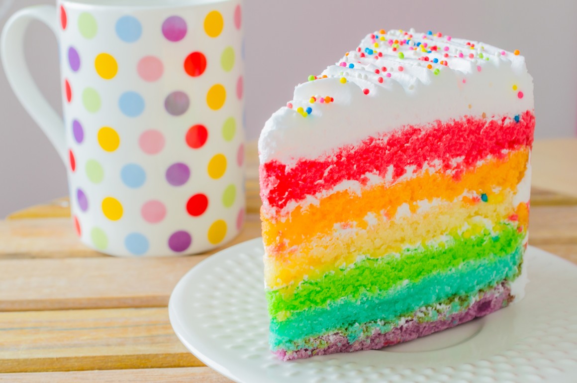 Regenbogentorte