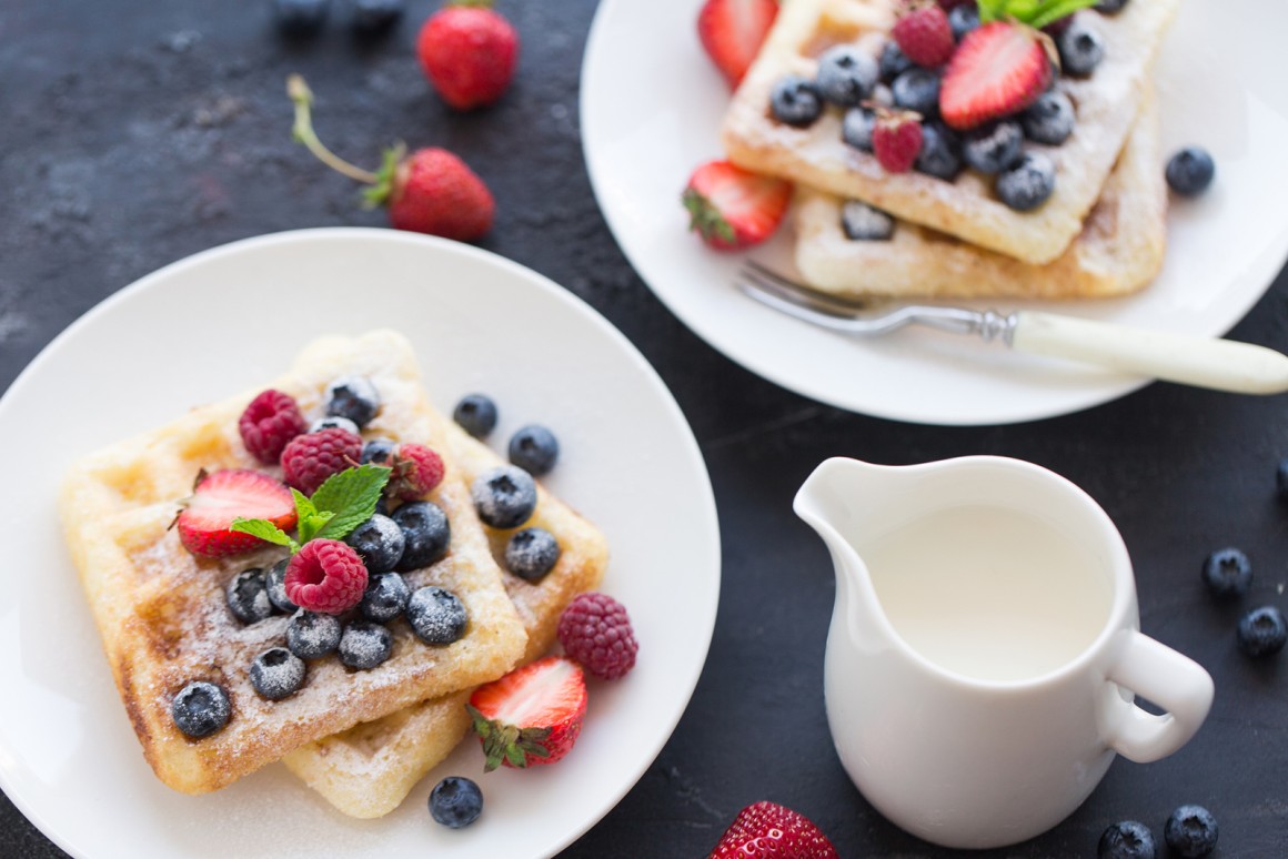 Crème-fraiche Waffeln