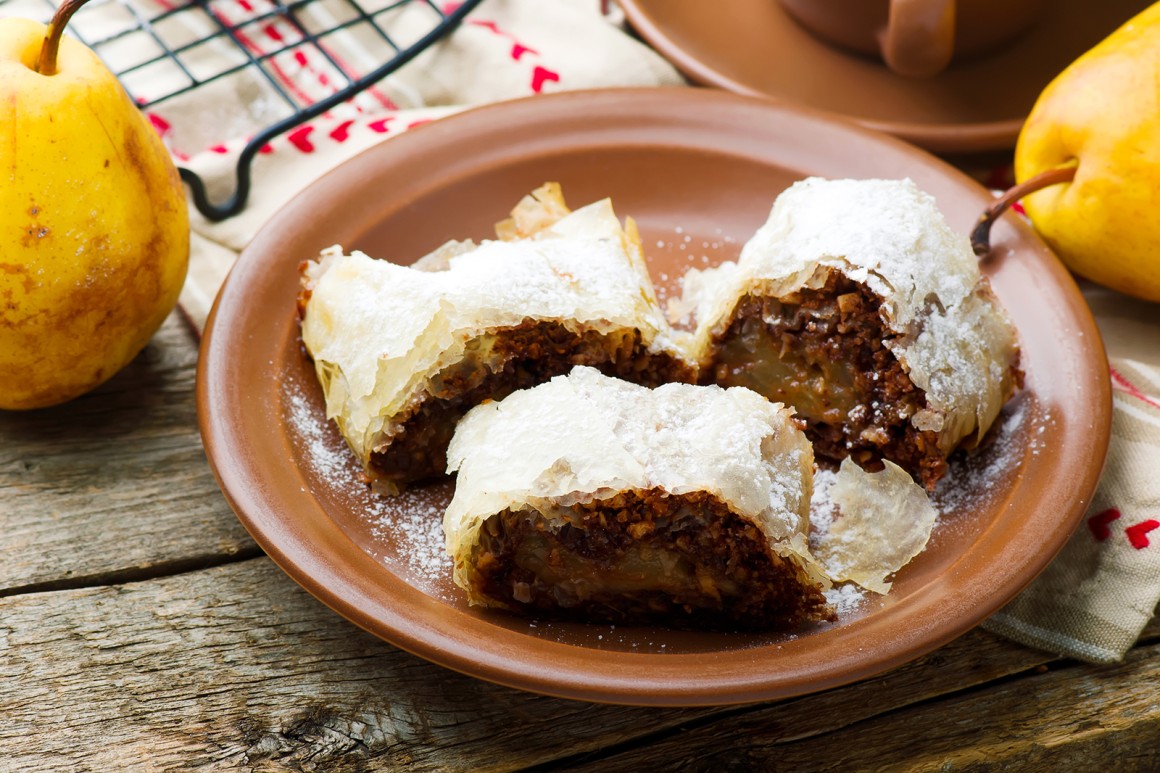 Birnen-Nougat-Strudel - Rezept