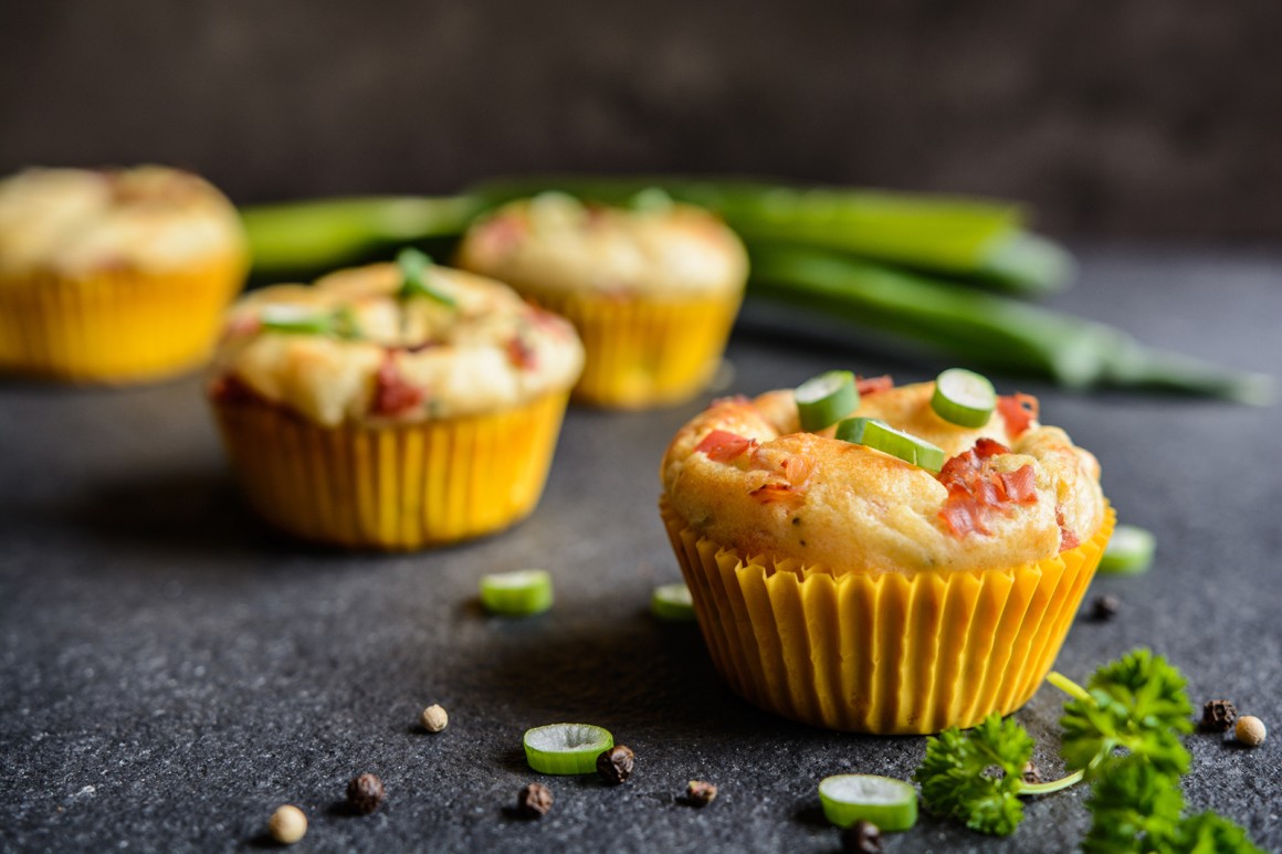 Muffins mit Kartoffel und Speck