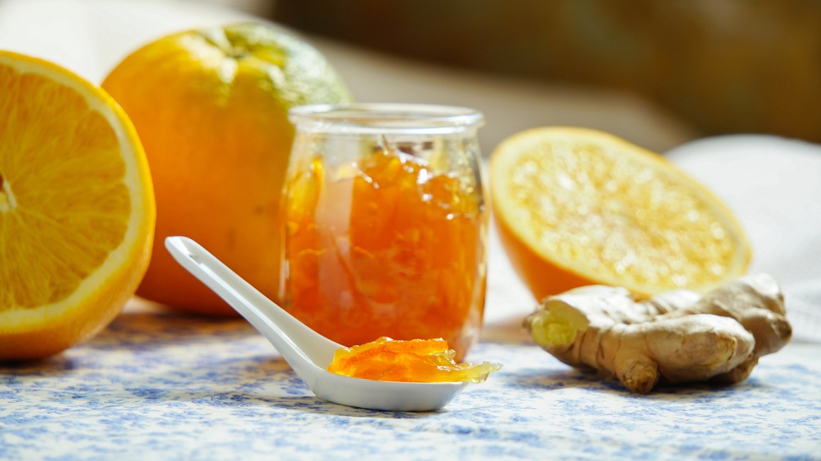 Ingwermarmelade mit Orangen