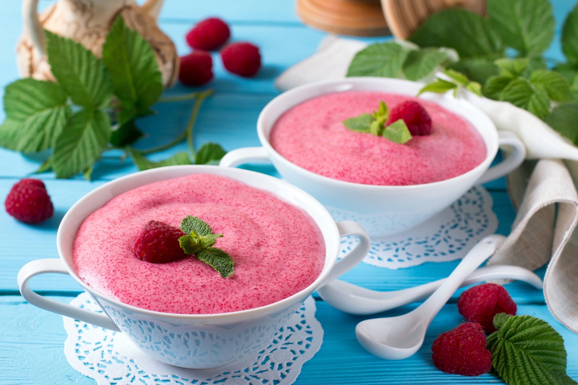 Grießpudding mit Himbeeren Rezept