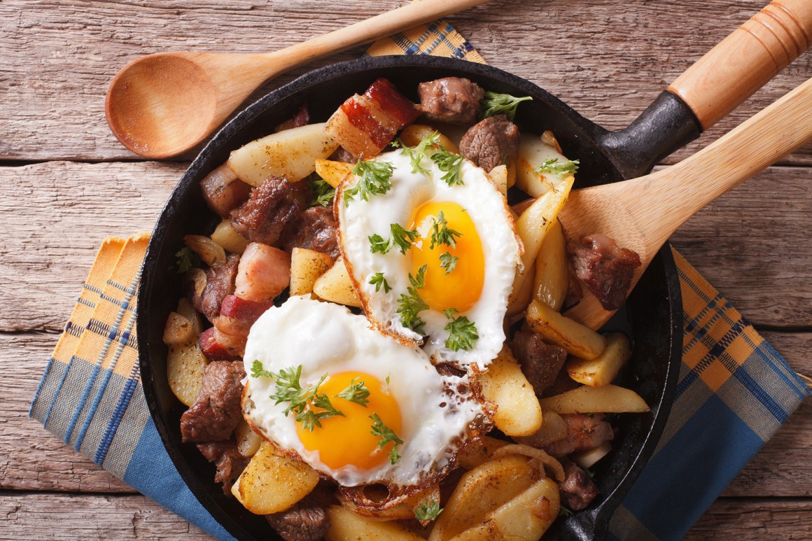 Tiroler Gröstel mit Spiegelei