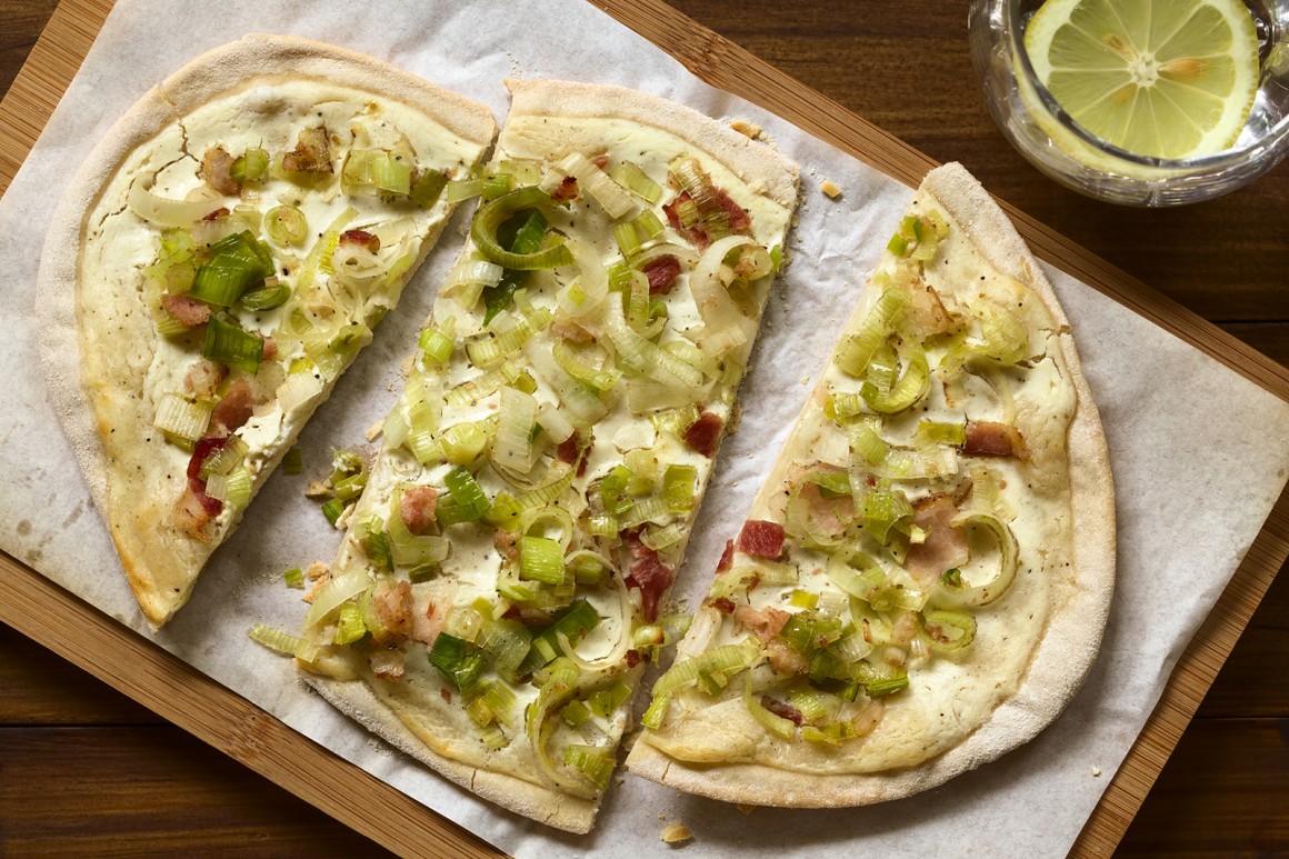 Flammkuchen mit Lauch Rezept