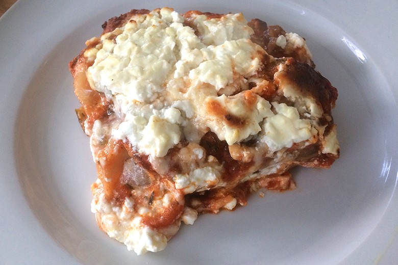 Lasagne mit Hüttenkäse