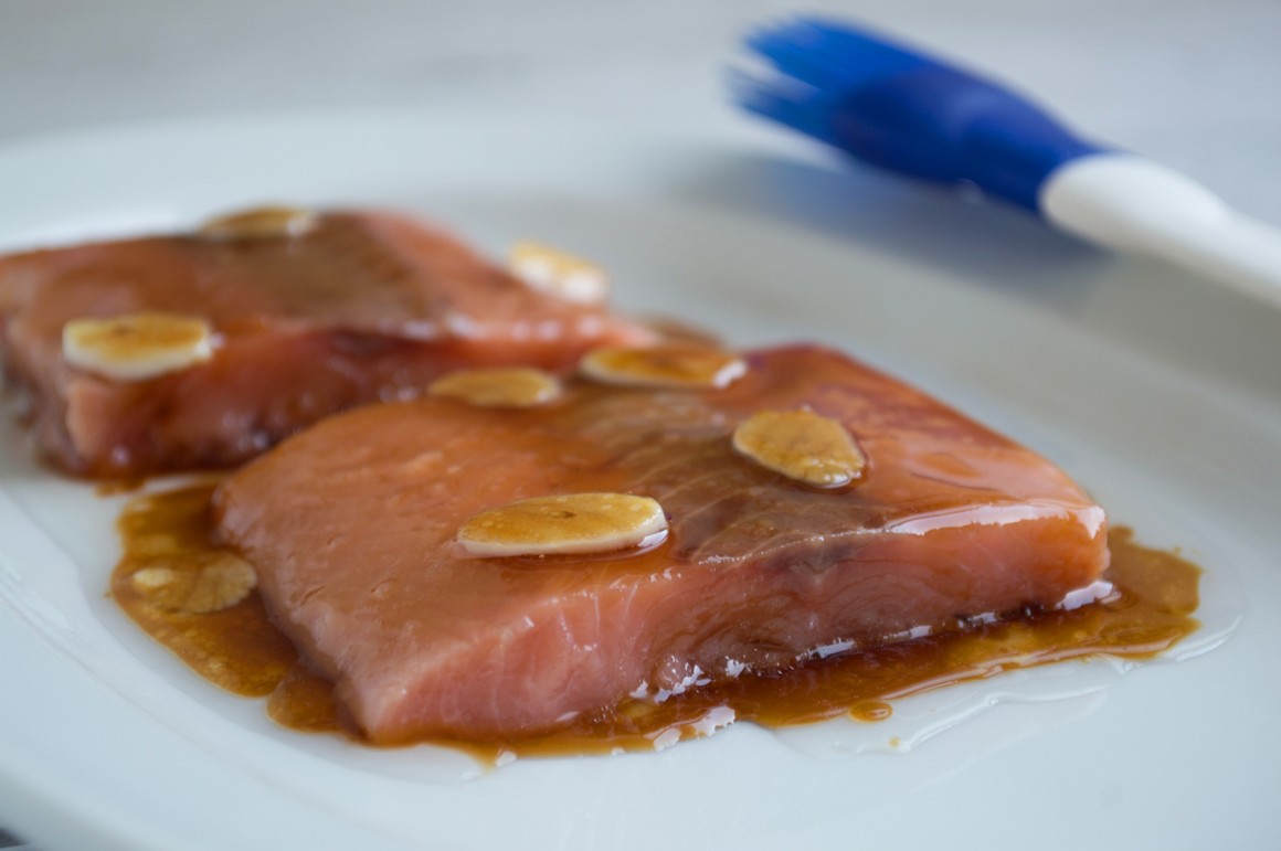 Gegrilltes Lachsfilet