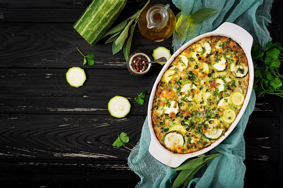 Makkaroniauflauf mit Zucchini