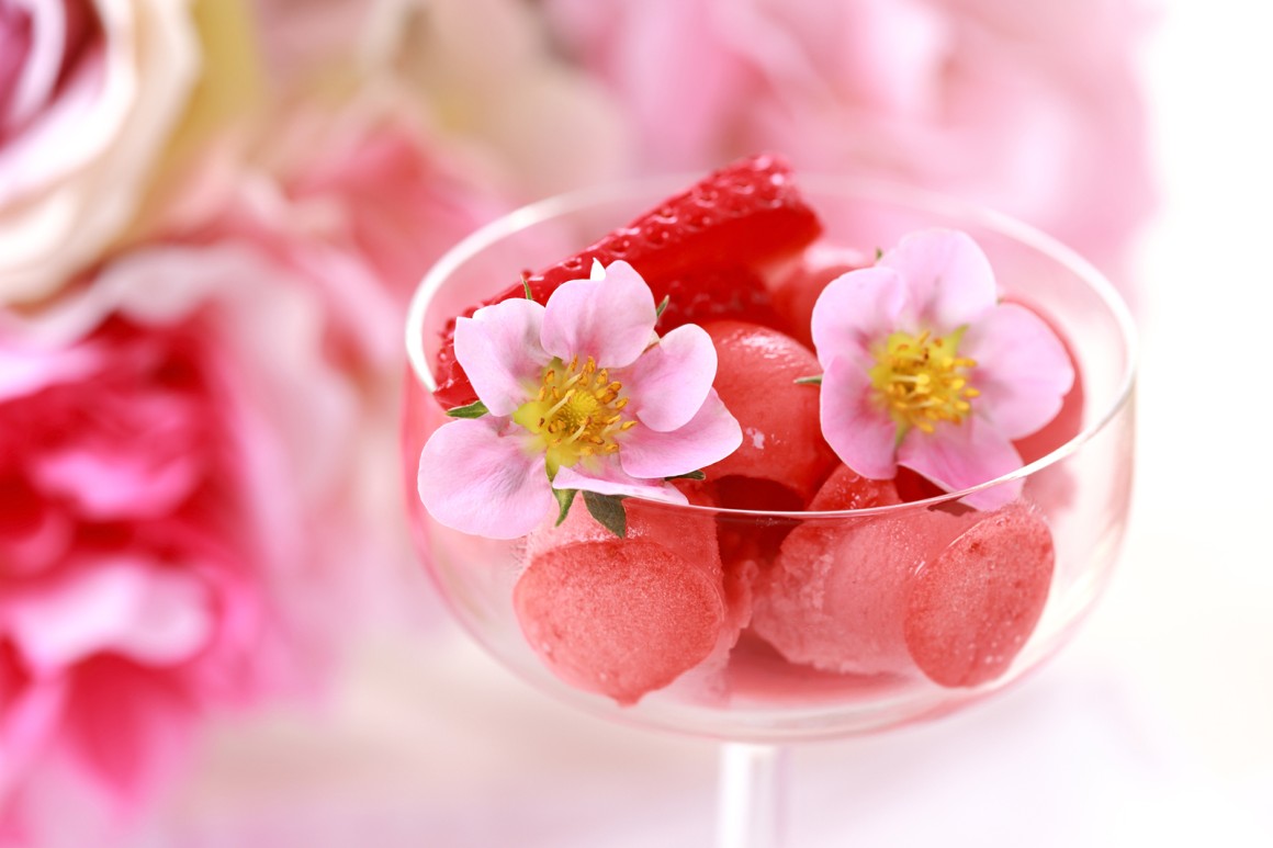 Erdbeersorbet