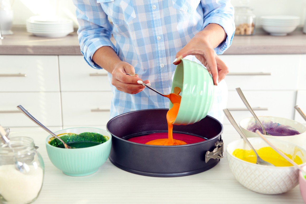 Regenbogenkuchen