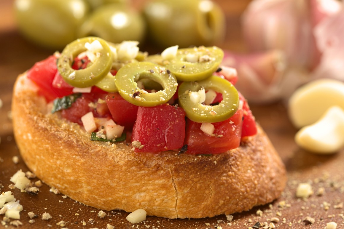 Bruschetta mit Oliven