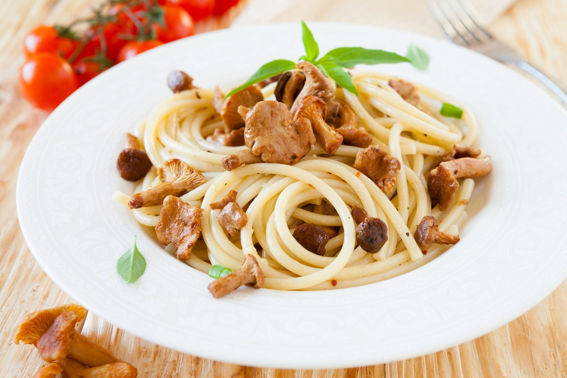 Spaghetti mit Pilzen