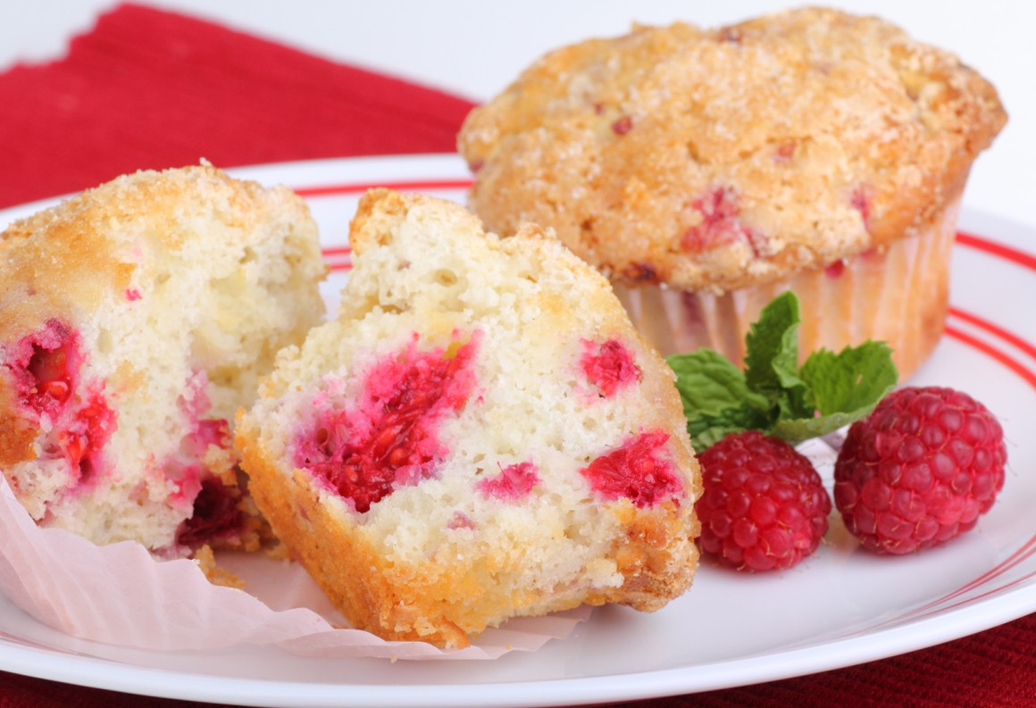Vegane Himbeermuffins