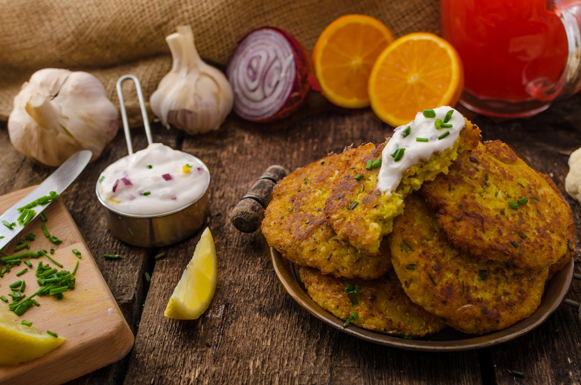 Linsenbratlinge mit Joghurtsauce