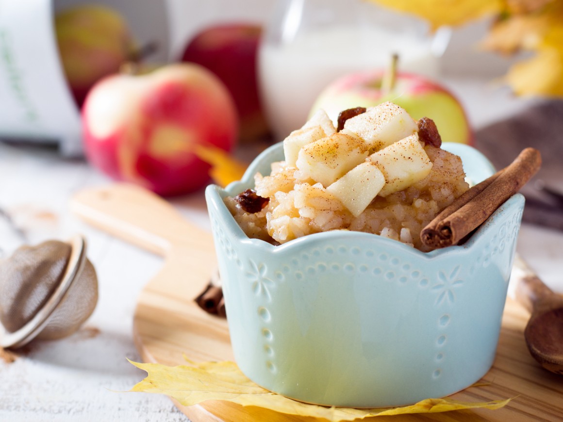 Milchreis mit Apfel-Zimt-Topping