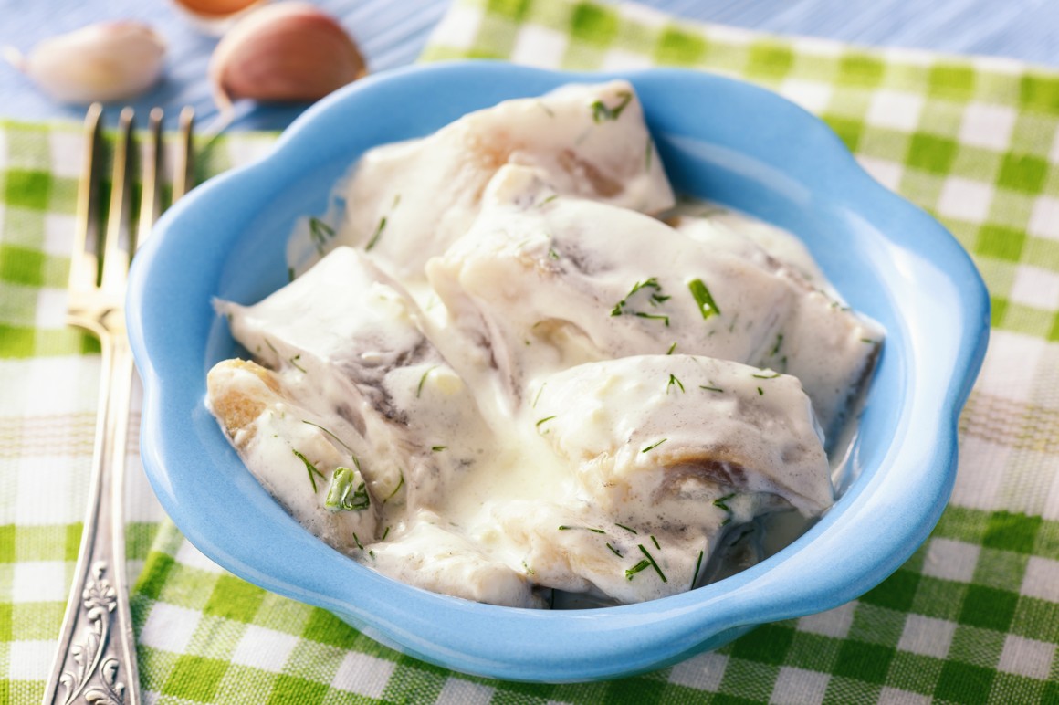 Heringe in Sahnesauce