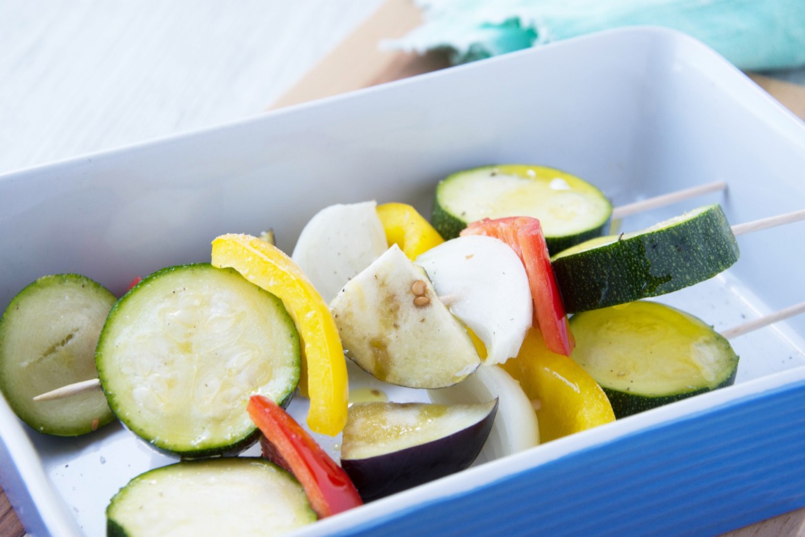 Sommerliche Gemüsespieße