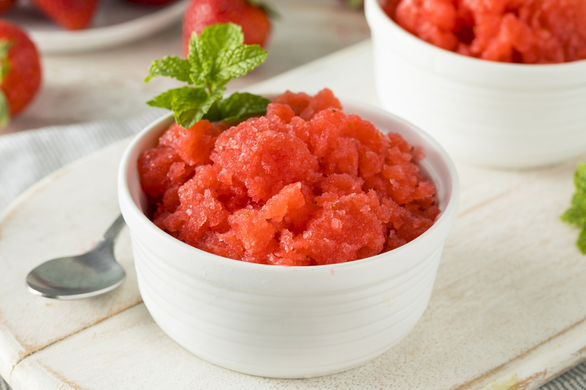 Erdbeer-Zitronen-Granita