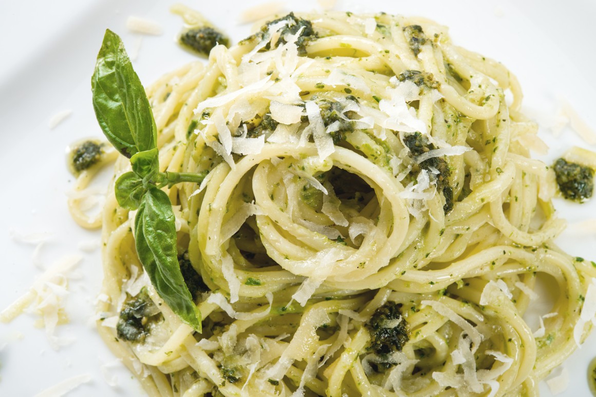 Spaghetti mit Spinatpesto - Rezept