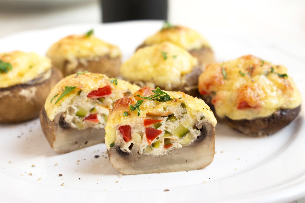 Gefüllte Champignons