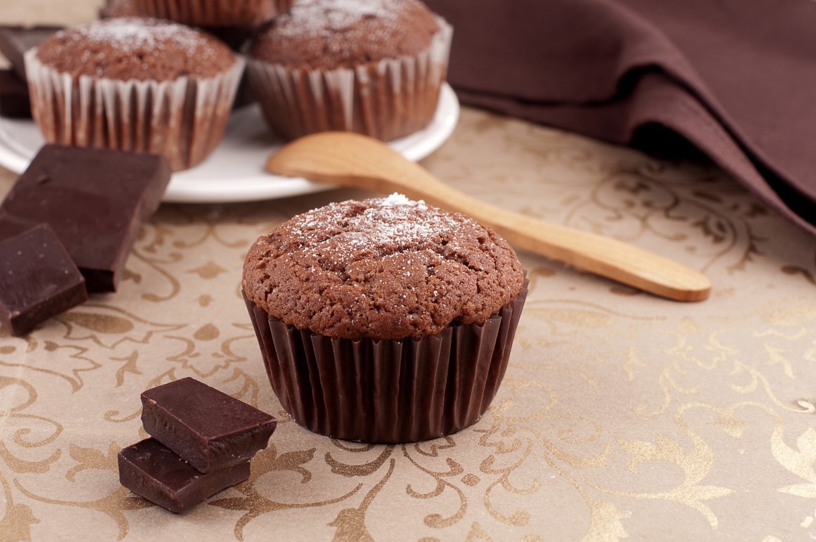 Schokoladenmuffins mit Buttermilch - Rezept