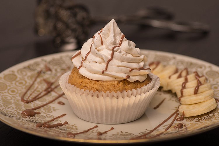 Cupcakes mit Bananen