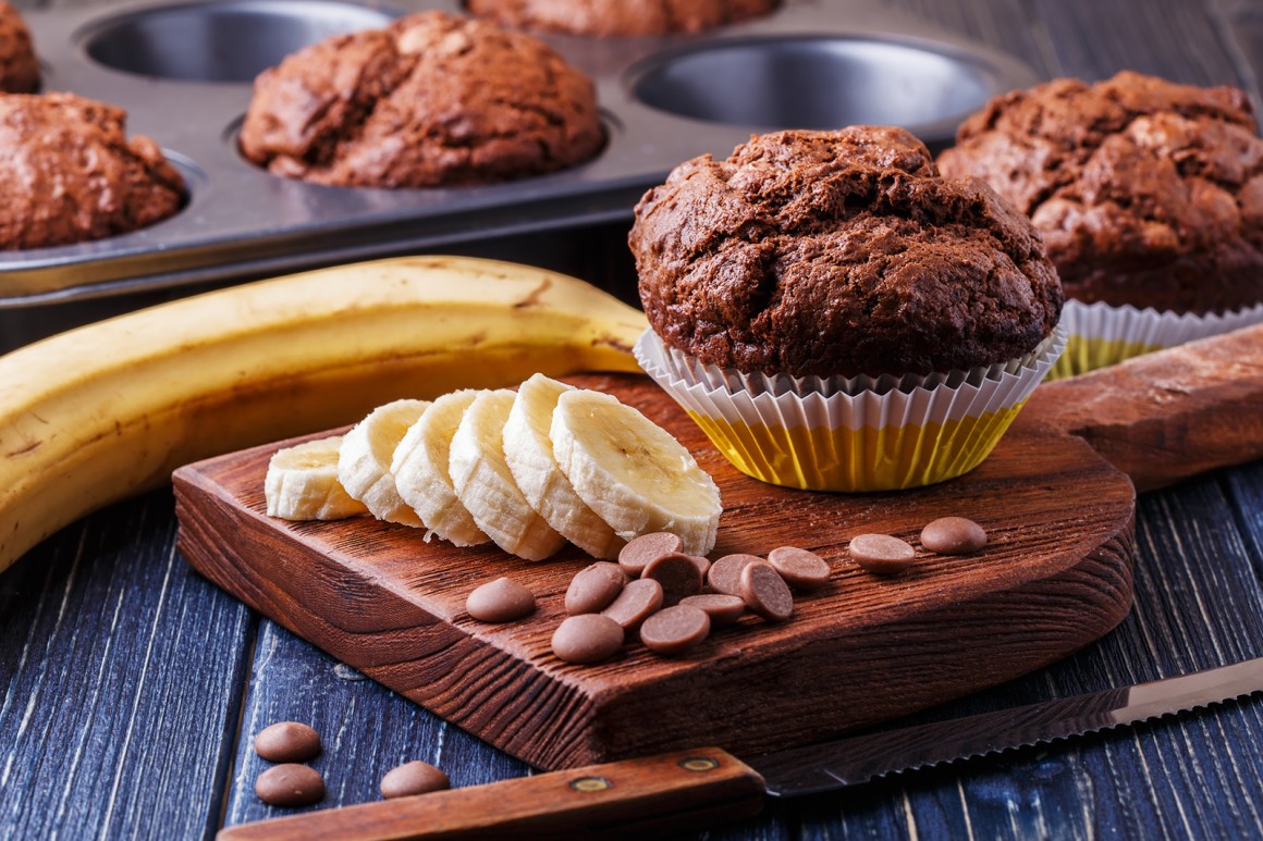 Bananen-Schokomuffins - Rezept